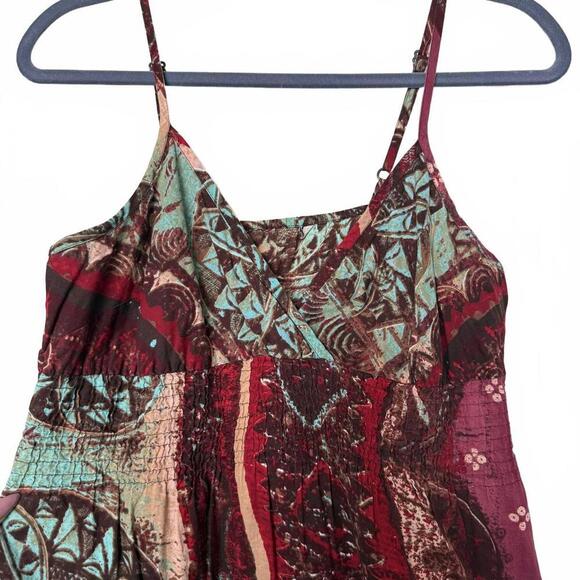 Dresses & Skirts - Bohemian Style Maxi Dress Spaghetti Straps Vibrant Patterns